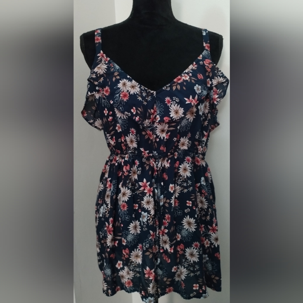 Torrid Navy Floral Tank Top
